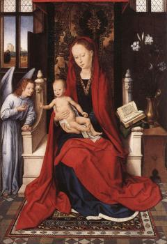 漢斯 梅姆林 Virgin Enthroned with Child and Angel